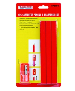 6pc Carpenter Pencil Sharpener Set