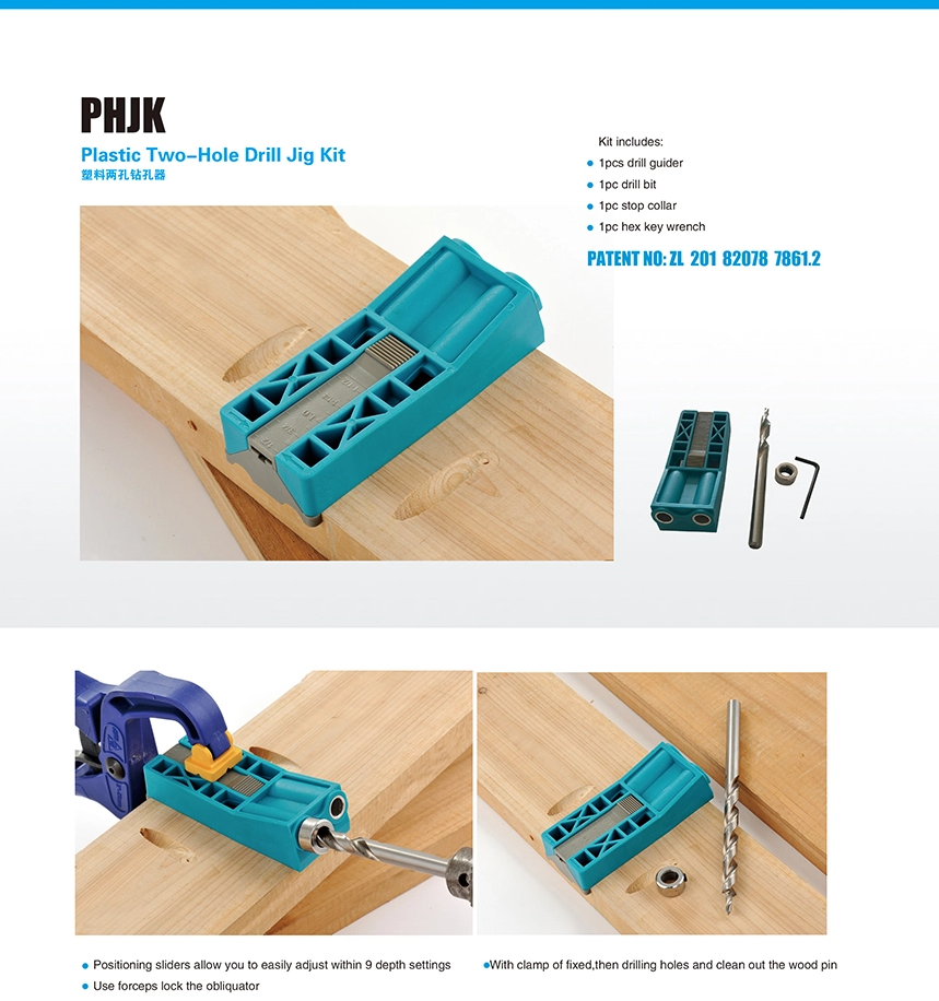 Plastic Two-Hole Drill Jig Kit  -PHJK